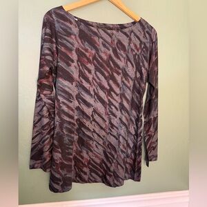 Nally & Millie Brushed Abstract Long Sleeve Top Size L